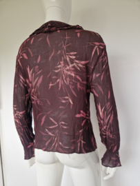 Claudie Pierlot Paris blouse. Maat 40, Bordeaux/print