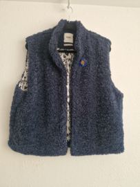 POM Amsterdam Teddy Love gilet | Maat 40/42 | Navy |