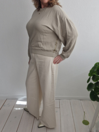 Lee Drew Wide Leg Jeans. Maat 30/33. Ecru.