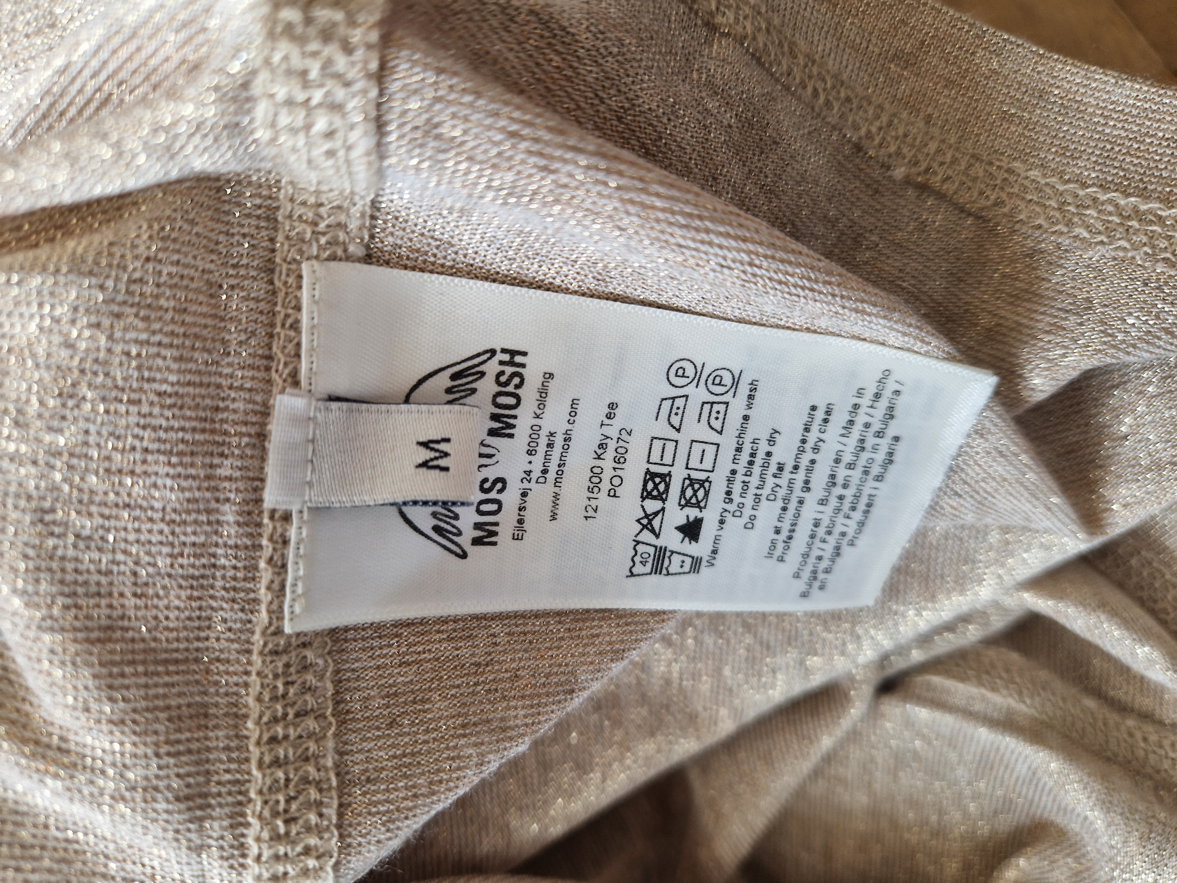 Mos Mosh T-shirt Kay. Maat M. Goud/lurex.