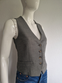 Summum gilet Herringbone. Maat S. Grijs.