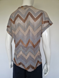 Summum zigzag top met lurex glans. Maat L