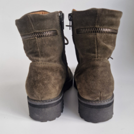 Piedi Nudi suède veterlaarsjes |Maat 41 | olijfgroen |