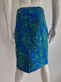 Lien & Giel rok. Maat L. Blauw/groen/print.