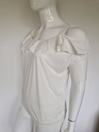 Studio Anneloes off-shoulder top crème. Maat L