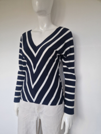 Marc Cain top in zwart met witte strepen| N3 |