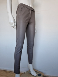 Gustav Genny stretch lamb leather pantalon Mt. 36. Grijs/ lamsleer.