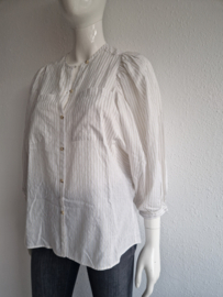 Humanoid blouse. Maat S. Wit/crème/streep.