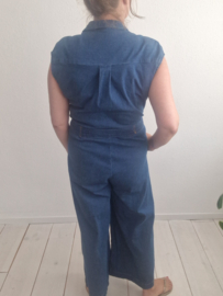 King Louie Amy Chambray jumpsuit. Maat 40. Blauw