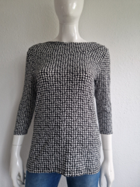 Betty Barclay top. Maat 38, Zwart/wit.