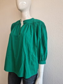 Antik Batik Karo blouse. Maat XS/36, Groen.