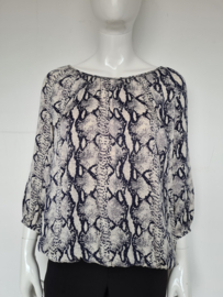 Repeat blouse top. Mt. 40. Dierenprint/ zijde.