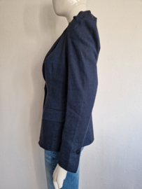 Summum blazer. Maat 36, Navy/linnen blend.