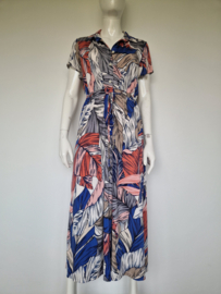 Batida jurk met kleurrijke print. Maat 5.