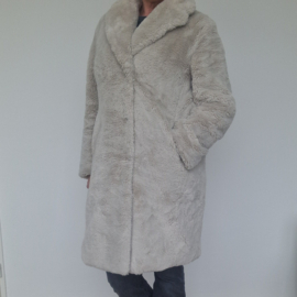 White Label teddy jas. Maat 40, Lichtgrijs.