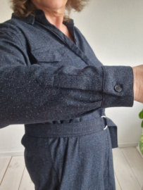 Shirtdress Joline Jolink. Model FALL. Maat M. Blauw/zijde