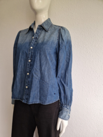 Vanilia denim blouse. Maat 40, Blauw