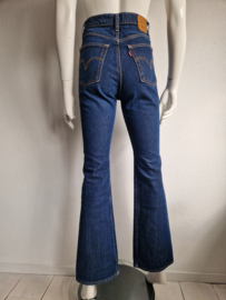 Levi's Ribcage boot Highwaist flared jeans. Maat 26, Donkerblauw.