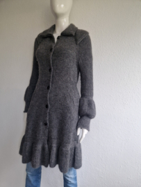 Marc Cain vest. Maat 3,Grijs/wolblend.