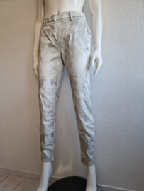 Mason's pantalon. It. maat 44, Lichtgrijs/bloemenprint.