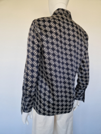 Sandro Paris blouse. Maat 1, Zwart/kettingprint.