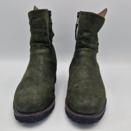 Piedi Nudi enkellaarsjes. Maat 38, Olijfgroen.