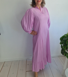 Antik Batik maxi jurk + onderjurk – roze/lila – maat L (42)