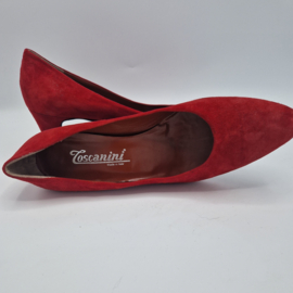 Toscanini pumps. Mt. 41, Rood/suede.