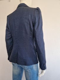 Summum blazer. Maat 36, Navy/linnen blend.