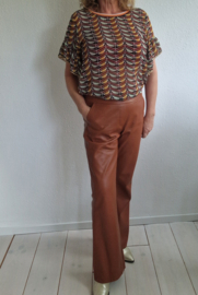 Studio Anneloes pantalon. Maat L. Bruin/vegan leer.