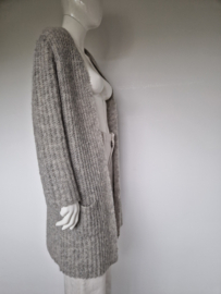 TrixenRees lang alpaca vest | Maat 1 | grijs |