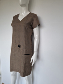 Ibolya jurk. Maat 38/40, Ruit