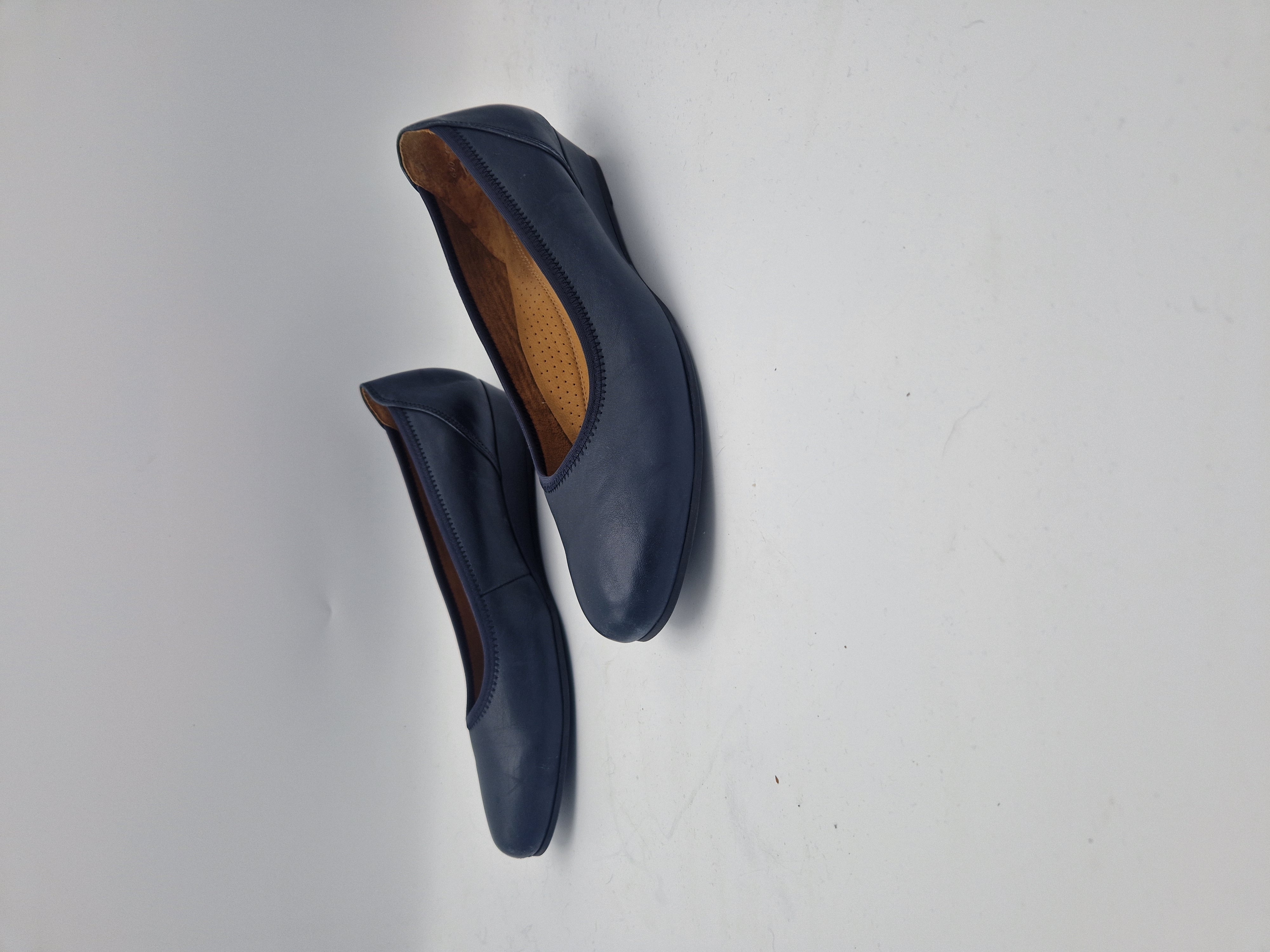 Gabor comfort instappers. Maat 6,5, Blauw/leer.