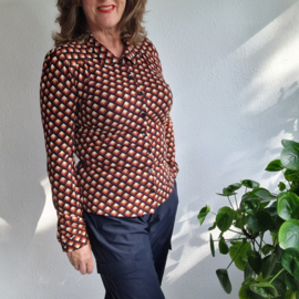 King Louie blouse | Maat 40 |Retro print |
