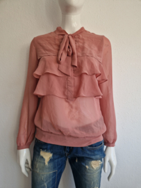 Morgan roezel blouse. Maat 38, Oudroze.