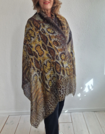 Purdey wollen shawl. Animal dessin/wol.