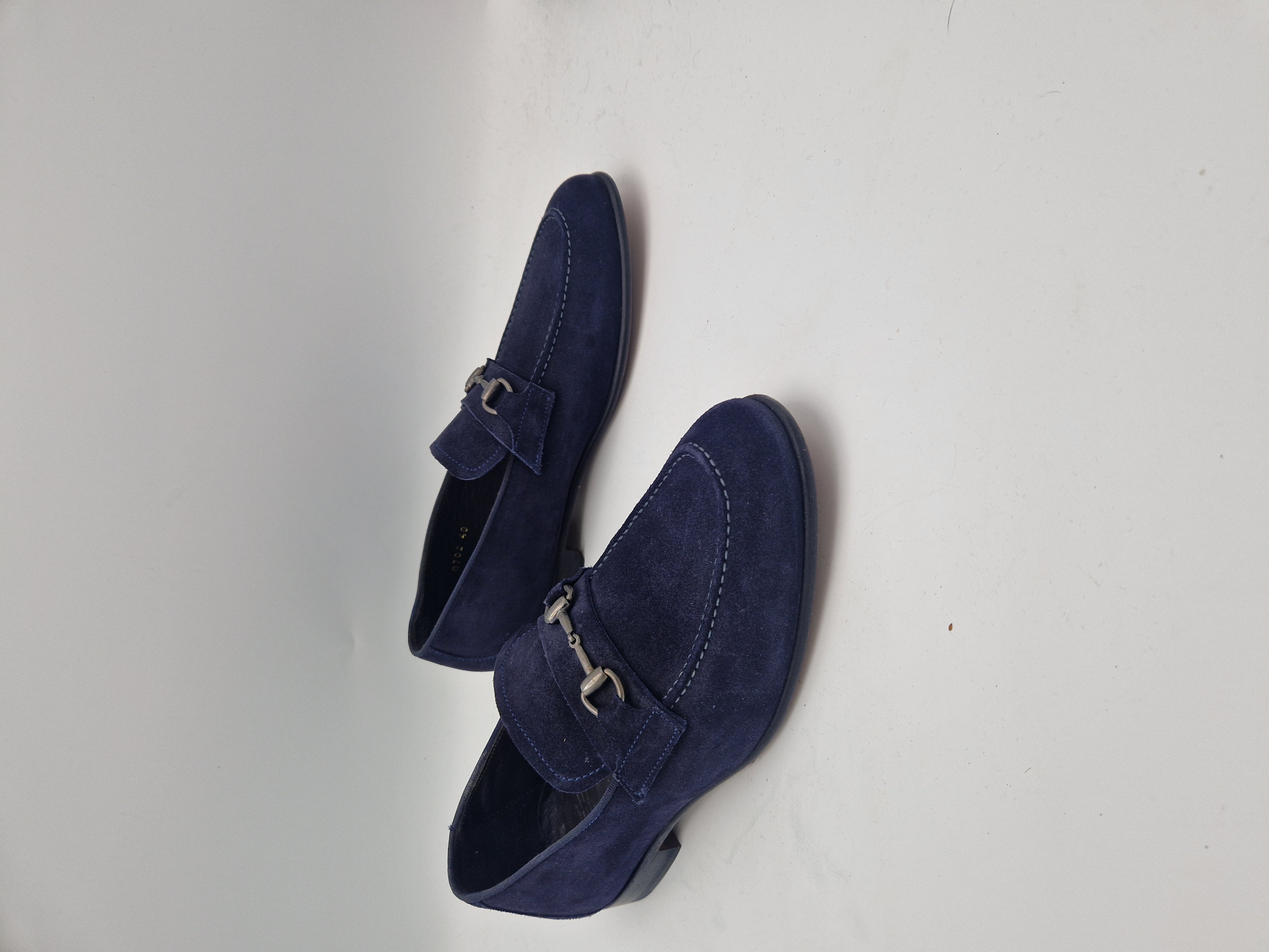 Flecs instappers. Maat 40, Donkerblauw/suède.
