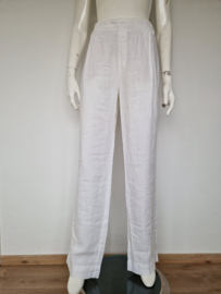 MAC linnen pantalon Chiara. Maat 38, Wit.
