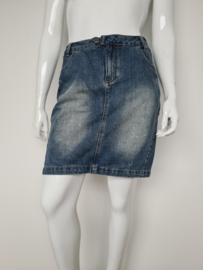 Anna van Toor denim rok. Mt. 42. Blauw.