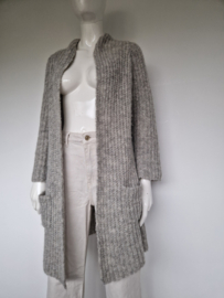 TrixenRees lang alpaca vest | Maat 1 | grijs |