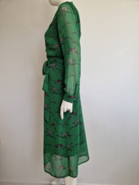 Ana Alcazar doorknoopjurk. Maat 38/40. Groen/print.