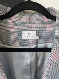 Kaffe blazer. Mt. 38, Roze/grijs/geruit.