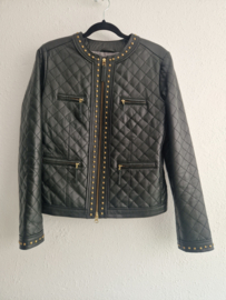 Malvin leren jasje met studs. Maat 38. Zwart