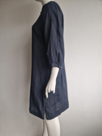 By-Bar jurk. Maat M. Donkerblauw/linnen.