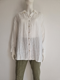 JC Sophie blouse. Maat 42, Wit/linnen