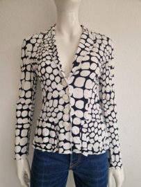 ML Collections blazer. Maat 36, Zwart/wit/print.
