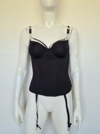 Marlies Dekkers torselet. Mt. 70D. Zwart/zilver.