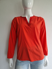 Comma blouse top. Maat 42, Oranje/rood.