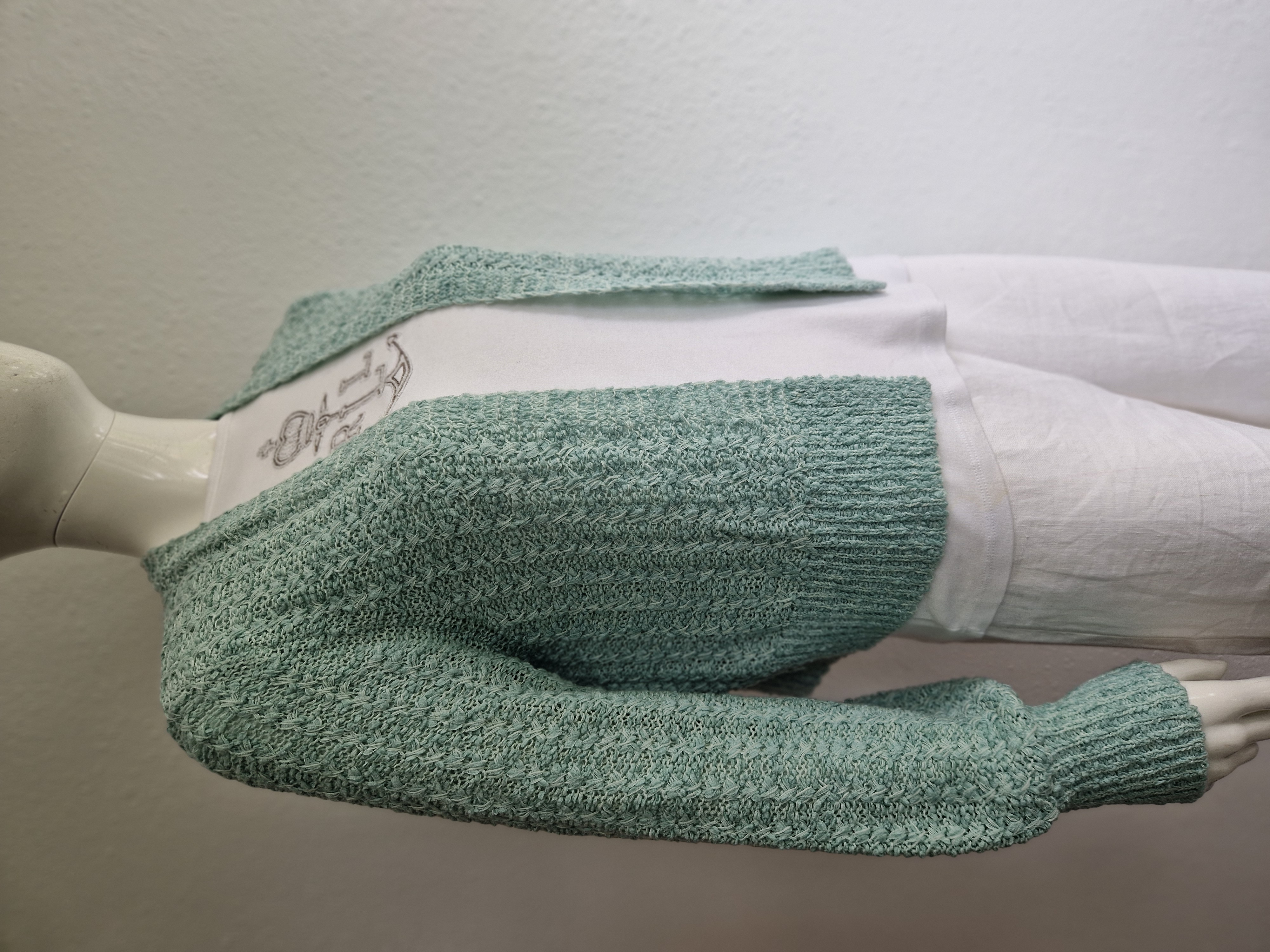 Caroline Biss vest. Maat 40. Zeegroen.