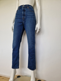 Levi's 501 cropped straight jeans.Mt. 28/30, Blauw.